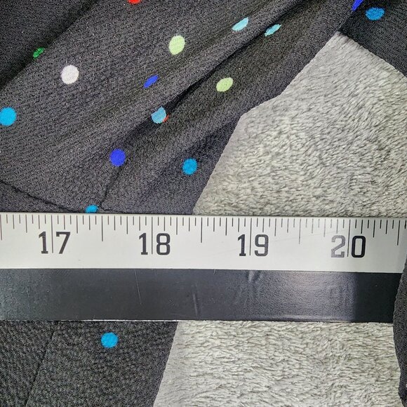 Women's Black City Chic Maxi Dress Emma Carnival Polka Dot Puff Sleeves M / 18 - Picture 9 of 11